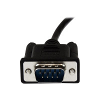 StarTech.com 1m Seriell DB9 RS-232 Nullmodemkabel - Schwarz - Stecker/Buchse - 9 Pin Null Modem Kabel - Nullmodemkabel - DB-9 (W)