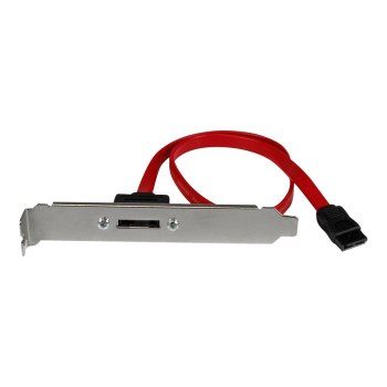 StarTech.com 45cm 1 Port SATA auf eSATA Slotblech Adapter - Buchse/Stecker - SATA-Blende, intern/extern - Serial ATA 150/300/600 - SATA (W)