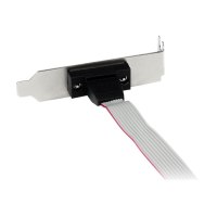 StarTech.com 1 Port Seriell DB9 Slotblech mit 10 Pin Pinheader Kabel 40cm - Low Profile - Serielles Bedienfeld - DB-9 (M)