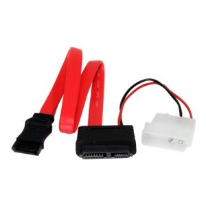 StarTech.com 12in Slimline SATA to SATA with LP4 Power...