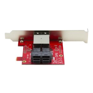 StarTech.com Mini-SAS Adapter - Dual SFF-8643 auf SFF-8644 - Voll und Low-Profile Slotblech - 12Gbit/s - SAS-Blende intern zu extern - SAS 12Gbit/s - 4x Mini SAS HD (SFF-8643)