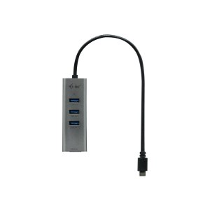 i-tec Metal C31METALG3HUB - USB 3.2 Gen 2 (3.1 Gen 2) Type-C - RJ-45 - USB 3.2 Gen 1 (3.1 Gen 1) Type-A - 5000 Mbit/s - Grigio - LAN - 0,28 m