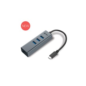 i-tec Metal C31METALG3HUB - USB 3.2 Gen 2 (3.1 Gen 2) Type-C - RJ-45 - USB 3.2 Gen 1 (3.1 Gen 1) Type-A - 5000 Mbit/s - Grigio - LAN - 0,28 m