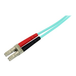 StarTech.com Cavo in Fibra Ottica Multimodale Duplex OM4 LC/LC - 100 Gb - 50/125 - LSZH - Turchese da 3m - 3 m - OM4 - LC - LC - Maschio/Maschio - Blue,Aqua colour