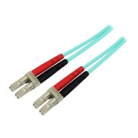 StarTech.com Cavo in Fibra Ottica Multimodale Duplex OM4 LC/LC - 100 Gb - 50/125 - LSZH - Turchese da 5m - 5 m - OM4 - LC - LC - Maschio/Maschio - Blue,Aqua colour