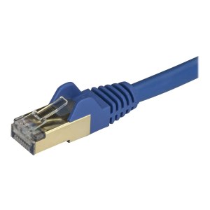 StarTech.com 1m CAT6A Ethernet Cable, 10 Gigabit Shielded Snagless RJ45 100W PoE Patch Cord, CAT 6A 10GbE STP Network Cable w/Strain Relief, Blue, Fluke Tested/UL Certified Wiring/TIA