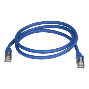 StarTech.com 1m CAT6A Ethernet Cable, 10 Gigabit Shielded Snagless RJ45 100W PoE Patch Cord, CAT 6A 10GbE STP Network Cable w/Strain Relief, Blue, Fluke Tested/UL Certified Wiring/TIA