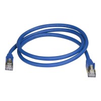 StarTech.com 1m CAT6A Ethernet Cable, 10 Gigabit Shielded Snagless RJ45 100W PoE Patch Cord, CAT 6A 10GbE STP Network Cable w/Strain Relief, Blue, Fluke Tested/UL Certified Wiring/TIA - Category 6A - 26AWG (6ASPAT1MBL)