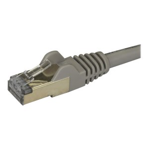 StarTech.com 1m CAT6A Ethernet Cable, 10 Gigabit Shielded Snagless RJ45 100W PoE Patch Cord, CAT 6A 10GbE STP Network Cable w/Strain Relief, Grey, Fluke Tested/UL Certified Wiring/TIA - Category 6A - 26AWG (6ASPAT1MGR)