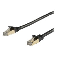 StarTech.com 2m CAT6A Ethernet Cable, 10 Gigabit Shielded Snagless RJ45 100W PoE Patch Cord, CAT 6A 10GbE STP Network Cable w/Strain Relief, Black, Fluke Tested/UL Certified Wiring/TIA - Category 6A - 26AWG (6ASPAT2MBK)