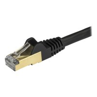 StarTech.com 2m CAT6A Ethernet Cable, 10 Gigabit Shielded Snagless RJ45 100W PoE Patch Cord, CAT 6A 10GbE STP Network Cable w/Strain Relief, Black, Fluke Tested/UL Certified Wiring/TIA - Category 6A - 26AWG (6ASPAT2MBK)