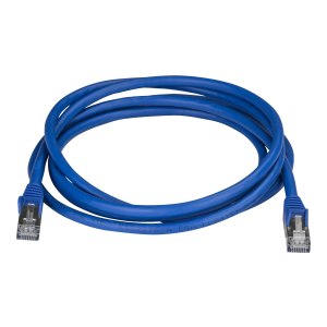 StarTech.com 2m CAT6A Ethernet Cable, 10 Gigabit Shielded Snagless RJ45 100W PoE Patch Cord, CAT 6A 10GbE STP Network Cable w/Strain Relief, Blue, Fluke Tested/UL Certified Wiring/TIA