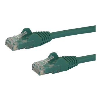 StarTech.com 10m CAT6 Ethernet Cable, 10 Gigabit Snagless RJ45 650MHz 100W PoE Patch Cord, CAT 6 10GbE UTP Network Cable w/Strain Relief, Green, Fluke Tested/Wiring is UL Certified/TIA