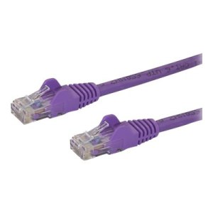 StarTech.com 1m CAT6 Ethernet Cable, 10 Gigabit Snagless RJ45 650MHz 100W PoE Patch Cord, CAT 6 10GbE UTP Network Cable w/Strain Relief, Purple, Fluke Tested/Wiring is UL Certified/TIA