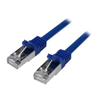 StarTech.com 3m CAT6 Ethernet Cable, 10 Gigabit Shielded Snagless RJ45 100W PoE Patch Cord, CAT 6 10GbE SFTP Network Cable w/Strain Relief, Blue, Fluke Tested/Wiring is UL Certified/TIA