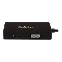 StarTech.com 4K USB C to HDMI, VGA & DVI Multi Port Video Display Adapter for Mac / Windows Laptop & Monitor (CDPVGDVHDBP)