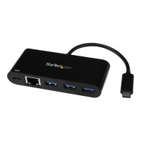 StarTech.com 3 Port USB 3.0 Hub mit Gigabit Ethernet und Stromversorgung