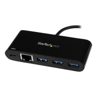 StarTech.com 3 Port USB 3.0 Hub mit Gigabit Ethernet und Stromversorgung