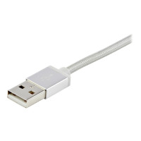 StarTech.com USB Lightning Kabel - USB-C Micro-B Laddekabel - 1m - geflochten - Silber - USB auf Lightning Kabel - USB zu USB C - USB-Kabel - USB (M)