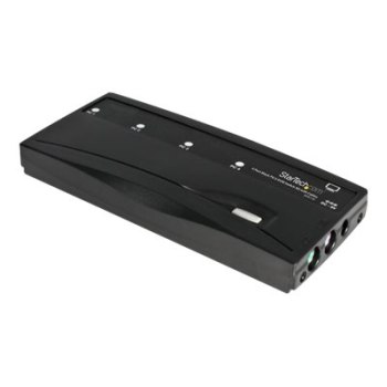 StarTech.com 4 Port Black PS/2 KVM Switch Kit with Cables