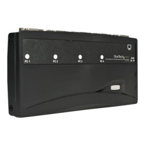 StarTech.com 4 Port Black PS/2 KVM Switch Kit with Cables