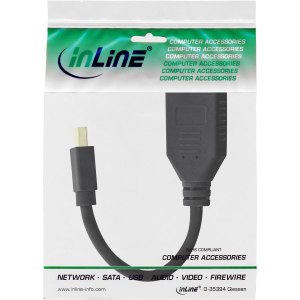 InLine DisplayPort adapter - Mini DisplayPort (M) to DisplayPort (F)