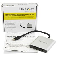 StarTech.com USB 3.0 Kartenleser mit USB-C - SD, MicroSD, CompactFlash Speicherkartenleser mit USB-C Kabel - Kartenleser (CF I, CF II, MMC, SD, microSD, SDHC, microSDHC, SDXC, microSDXC)