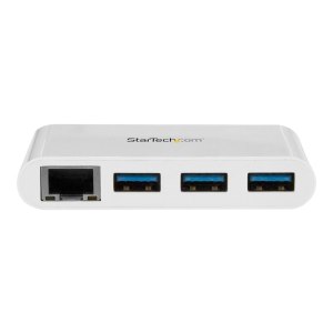 StarTech.com 3 Port USB C Hub w/ Gigabit Ethernet – USB Type C to 3 x USB-A – Multi Port USB 3.0 Hub for MacBook Pro (HB30C3A1GEA)