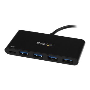 StarTech.com 4 Port USB C Hub with 4 USB Type-A Ports (USB 3.0 SuperSpeed 5Gbps), 60W Power Delivery Passthrough Charging, USB 3.1 Gen 1/USB 3.2 Gen 1 Laptop Hub Adapter, MacBook, Dell