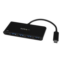 StarTech.com 4 Port USB C Hub with 4 USB Type-A Ports (USB 3.0 SuperSpeed 5Gbps), 60W Power Delivery Passthrough Charging, USB 3.1 Gen 1/USB 3.2 Gen 1 Laptop Hub Adapter, MacBook, Dell