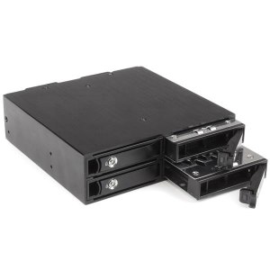 StarTech.com 4x Festplatten Wechselrahmen für 2,5 Zoll SATA / SAS Laufwerke - Mobile Rack Backplane für SATA II und III - Speichergehäuse - 4 Schächte (SATA-600 / SAS-2)