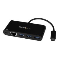 StarTech.com USB-C auf Ethernet Adapter mit 3 Port USB 3.0 Hub und Stromversorgung