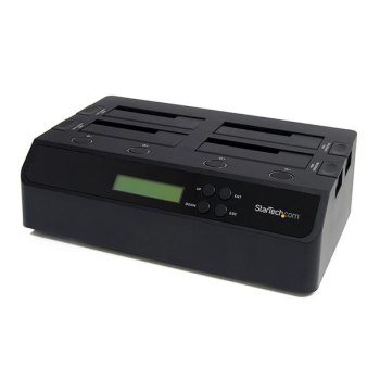 StarTech.com 4 Bay Festplatten Kopierstation USB 3.0 / eSATA auf SATA - HDD 1:3 Duplikator - Standalone Festplattenkloner - Festplattenduplikator - 4 Schächte (SATA-300)