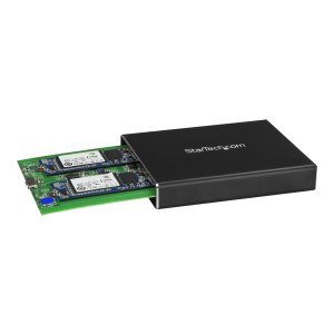 StarTech.com Dual-Slot Hard Drive Enclosure for M.2 SATA SSDs