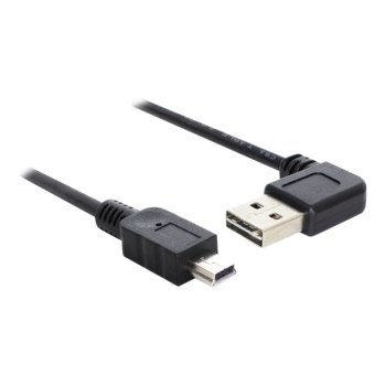 Delock Easy - USB-Kabel - USB (M) links/rechts abgewinkelt, umkehrbar bis Mini-USB, Typ B (M)