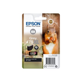 Epson Squirrel Singlepack Grey 478XL Claria Photo HD Ink - Resa elevata (XL) - Inchiostro colorato - 11,2 ml - 200 pagine - 1 pz