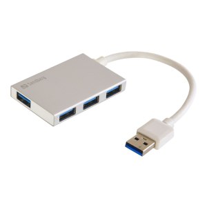 SANDBERG USB 3.0 Pocket Hub - Hub - 4 x SuperSpeed USB 3.0