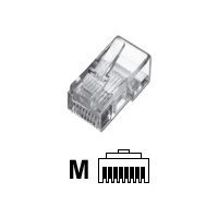 DIGITUS Modularstecker für Rundkabel, Pass through Stecker