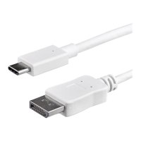 StarTech.com 3ft/1m USB C to DisplayPort 1.2 Cable 4K 60Hz, USB-C to DisplayPort Adapter Cable HBR2, USB Type-C DP Alt Mode to DP Monitor Video Cable, Compatible with Thunderbolt 3, White