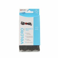 VELCRO VEL-EC60388 - Kabelbinder mit Klettverschluss - Velcro - Schwarz - 200 mm - 12 mm - 6 Stück(e)