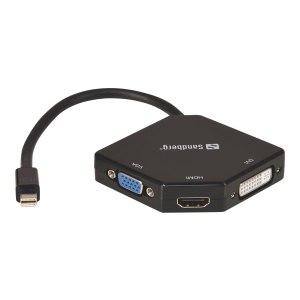 SANDBERG Adapter MiniDP>HDMI+DVI+VGA - Videokonverter