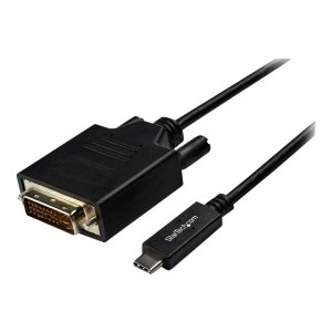 StarTech.com Cavo Adattatore USB-C a DVI da 3m - 1920 x 1200 - Nero - 3 m - USB tipo-C - DVI-D - Maschio - Maschio - Dritto