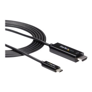 StarTech.com 6ft (2m) USB C to HDMI Cable, 4K 60Hz USB Type C to HDMI 2.0 Video Adapter Cable, Thunderbolt 3 Compatible, Laptop to HDMI Monitor/Display, DP 1.2 Alt Mode HBR2 Cable, Black