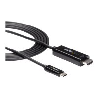 StarTech.com 6ft (2m) USB C to HDMI Cable, 4K 60Hz USB Type C to HDMI 2.0 Video Adapter Cable, Thunderbolt 3 Compatible, Laptop to HDMI Monitor/Display, DP 1.2 Alt Mode HBR2 Cable, Black - 4K USB-C Video Cable (CDP2HD2MBNL)