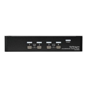 StarTech.com 4 Port DisplayPort KVM Switch, 4K 60Hz, Single Display, Dual Port UHD DP 1.2 USB KVM Switch with Integrated USB 2.0 Hub and Audio, Dell, HP, Apple, Lenovo, TAA Compliant