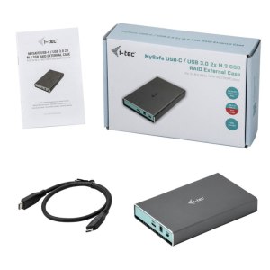 i-tec MySafe - Speichergehäuse - M.2 - M.2 Card - RAID 0, 1, JBOD - USB 3.1 (Gen 2)