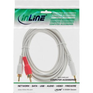 InLine Audiokabel - Mini-Stecker (M) bis RCA x 2 (M)