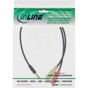 InLine Headset adapter - mini jack (F) to mini jack (M)