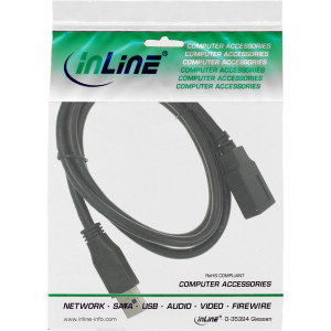 InLine 35615 - 1,5 m - Maschio/Femmina - 5120 Mbit/s - Nero