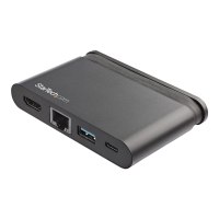 StarTech.com USB C Multiport Adapter, USB-C Travel Mini Dock to 4K HDMI with 100W PD 3.0 Pass-Through, USB-A USB-C, Gigabit Ethernet, Portable USB 3.0 Type-C Dock with 100W Power Delivery